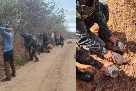 Torneio de caça ilegal de animais silvestres é interrompido e oito pessoas são detidas no interior do Ceará