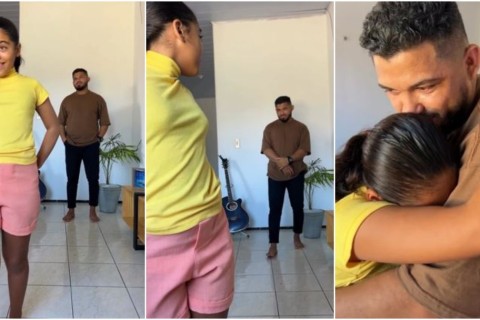 Viralizou: menina se emociona ao perceber diferença entre a infância dela e a do pai