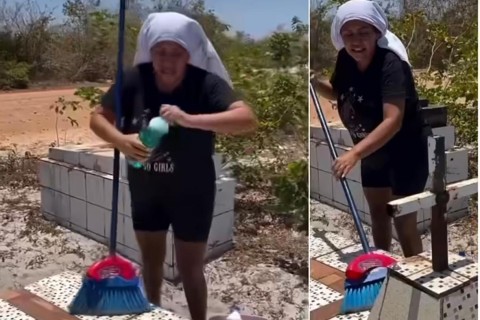 Mulher visita túmulo do marido e pergunta pelas "raparigas"