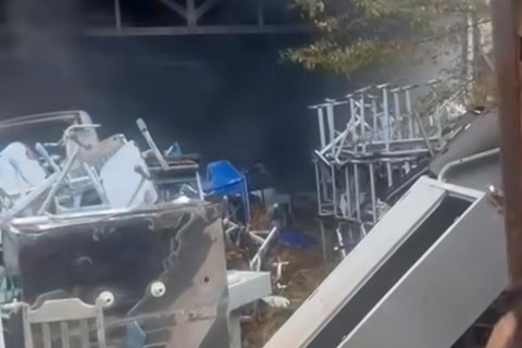 Incêndio em depósito de almoxorifardo da prefeitura municipal de Santa Quitéria no Ceará