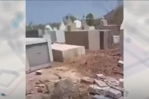 Cemitério é alvo de vandalismo no Ceará
