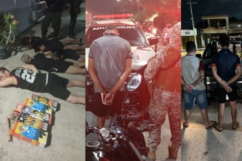 Mais de 50 são presos em segunda noite seguida de queima de fogos comandada por facções no Ceará