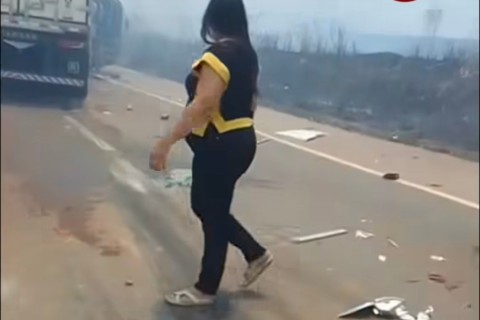 “Engavetamento com 14 veículos na BR-135 mobiliza equipes de resgate no Maranhão”