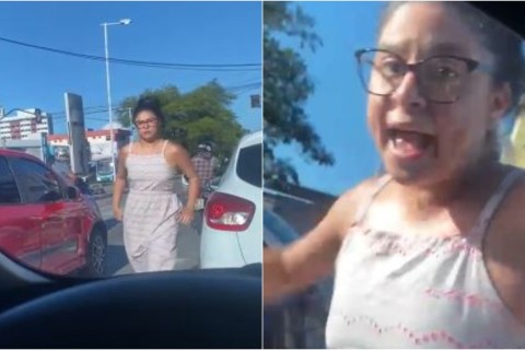 Motorista tenta quebrar vidro e retrovisor de outra condutora após levar buzinada no trânsito, no Ceará