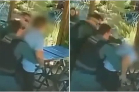 Policial salva homem de engasgo em restaurante de Pentecoste