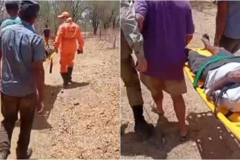 Idoso com pouca visão é resgatado após cinco dias perdido em mata no Ceará