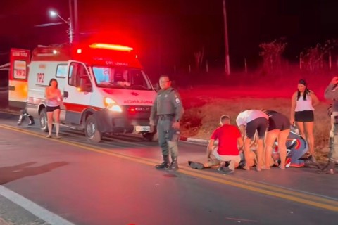 SAMU é acionado após queda de motociclista próximo ao 40° Batalhão em Crateús-CE