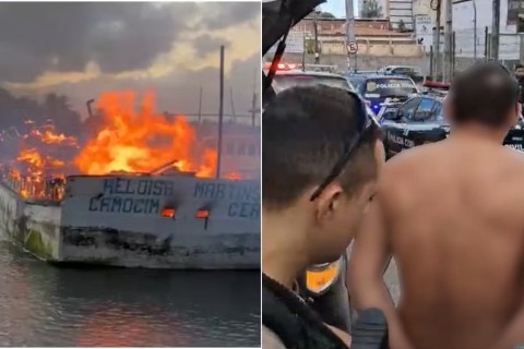Membro de facção é preso por cobrar taxa de embarcações e mandar incendiar barco no Ceará