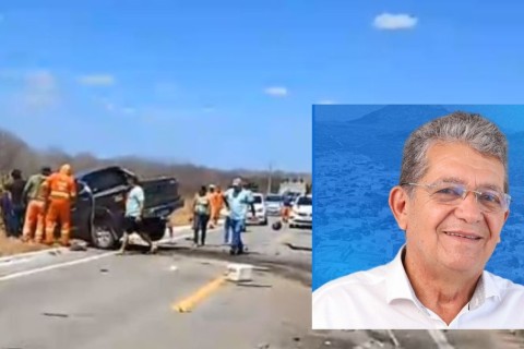 Ex-prefeito de Tamboril morre após caminhonete bater em caminhão em rodovia no Ceará