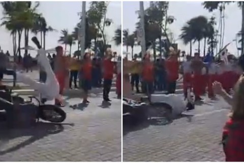 Militar da Marinha é atropelado por motociclista do Exército durante desfile de 7 de Setembro, em Fortaleza-CE