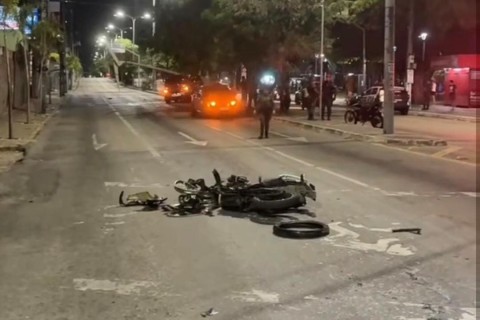 Acidente grave no bairro Meireles em Fortaleza-CE