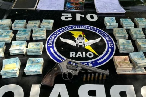 Agiota é preso com mais de R$ 200 mil após fazer ameaças no Ceará