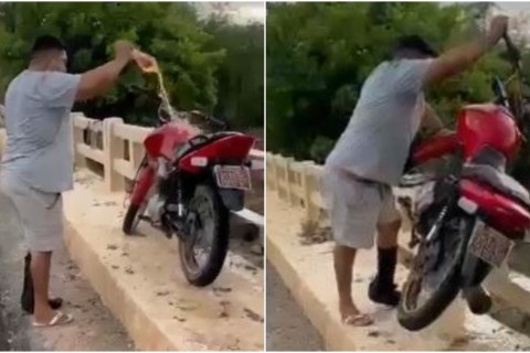 Homem é morto a tiros após se envolver em briga e jogar moto de rival em rio no Ceará