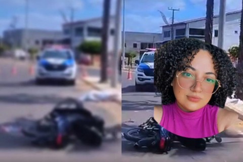 Mulher morre em acidente de moto em Russas -CE; filha de 6 anos sofre ferimentos leves